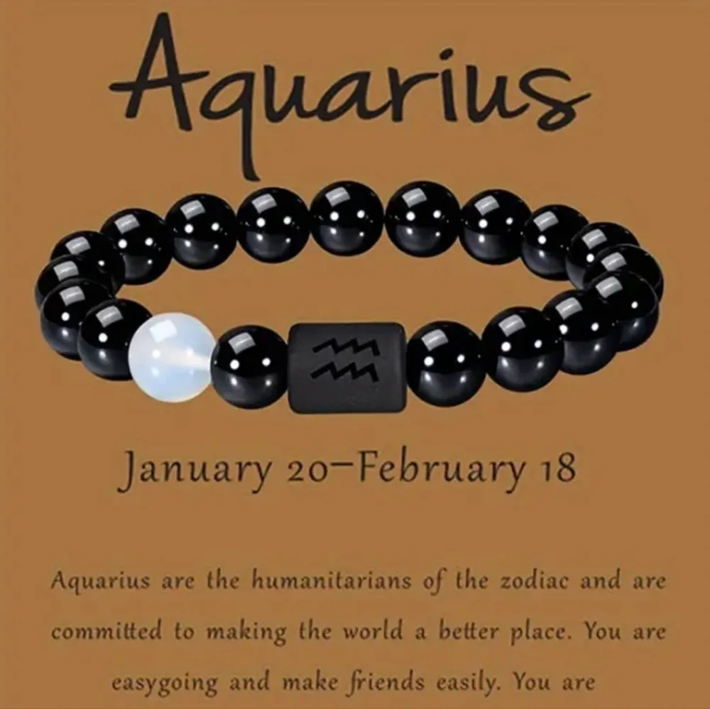 Zodiac Beaded Braided Bracelet 10mm